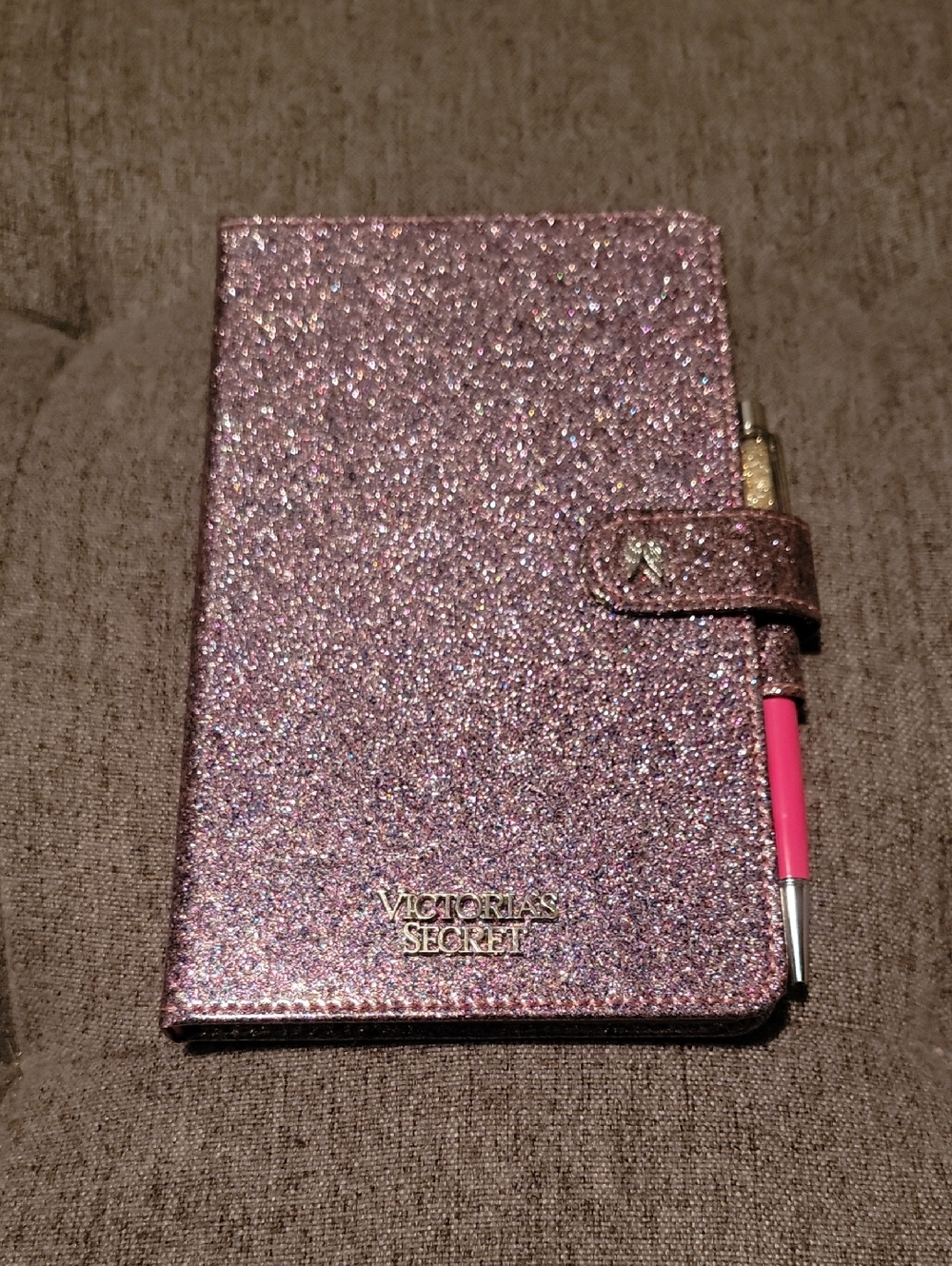 Victoria's Secret Limited Edition Sparkly Pink Angel Wing Notebook with Pen Y2K